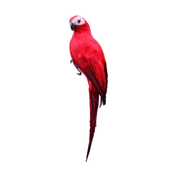 Dekorácia papagáj C497 - Cervena, 35-cm