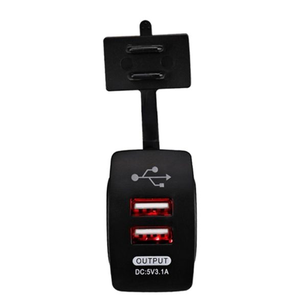 Nabíjačka do auta Dual USB K770 - Cervena