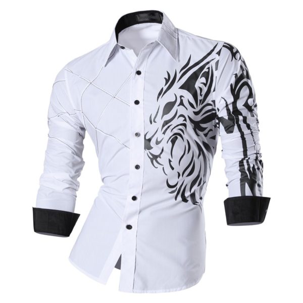 Moderná pánska košeľa - Biela - Xxl