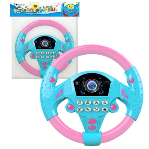 Detský hrací volant - Svetlo-modra