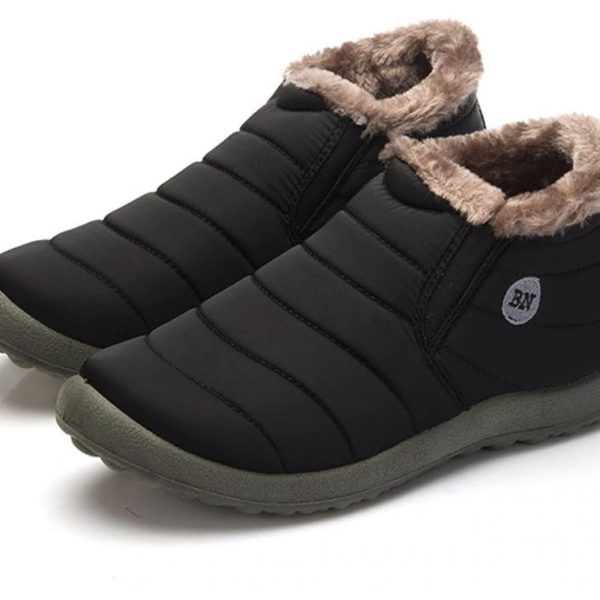 Pánske zimné prešívané topánky - 3 farby - Cierna, 43