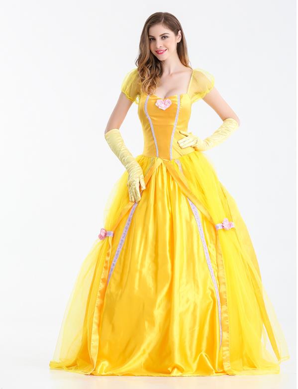 Hallowenská kostým Princezná Bella - Yellow, S
