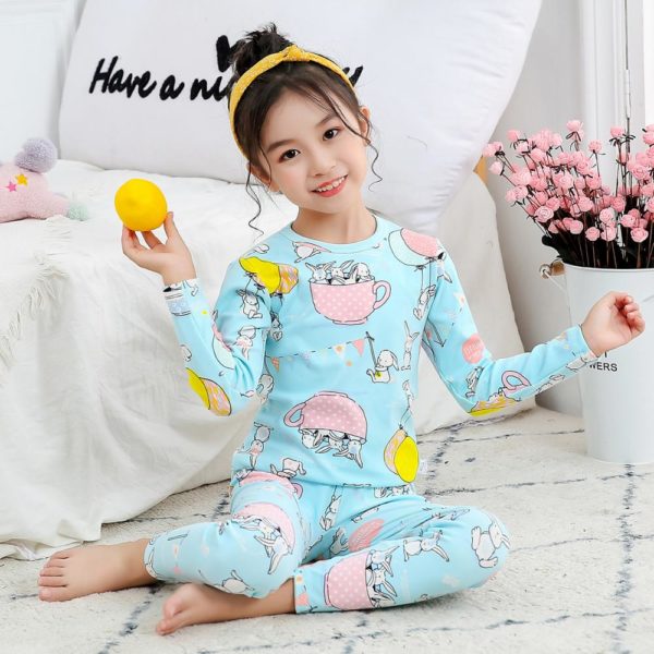 Roztomilé detské pyžamo s motívmi - Zajicci, 3-4-roky-100-110cm