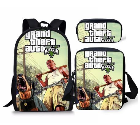 Sada školských tašiek s cool potlačou Grand Theft Auto - Picture-color