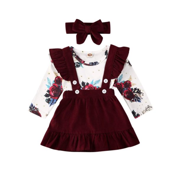Novorodenecký set oblečenie pre dievčatká - Wine-red, 70