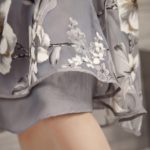 Dámske letné kvetinové šaty po kolená - Light-gray, Xxl