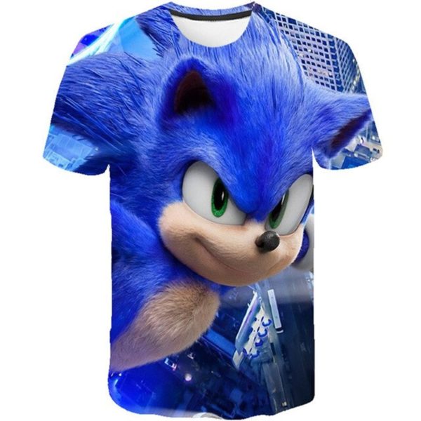 Chlapčenské cool tričko s krátkym rukávom a potlačou Sonic - 1, 5-let