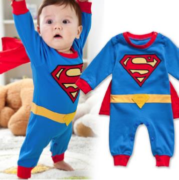 Detský kostým Superman - Blue-long, 3m