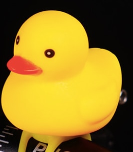 Roztomilý zvonček na detské koleso v podobe kačičky - Yellow-duck