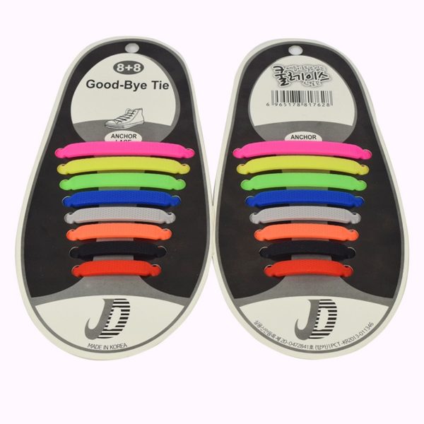 Unisex silikónové šnúrky do topánok - Multicolor
