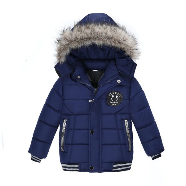 Chlapčenská zimná bunda s kožušinkou - Modra, 5-let