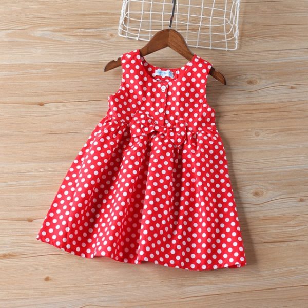 Detské dievčenské roztomilé letné šaty - Cervena, 12-mesice