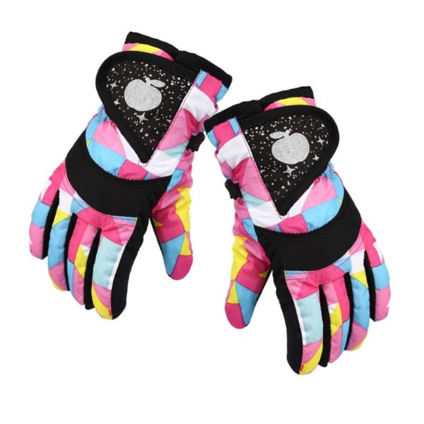 Lyžiarske zimné rukavice pre deti - Ruzova