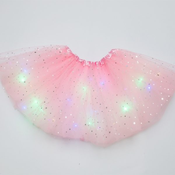 Dievčenské LED sukňa - Pink