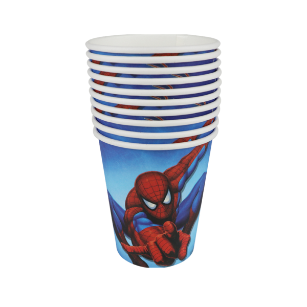 Spiderman stolovací papierové doplnky na oslavu - Kelimky-10-ks