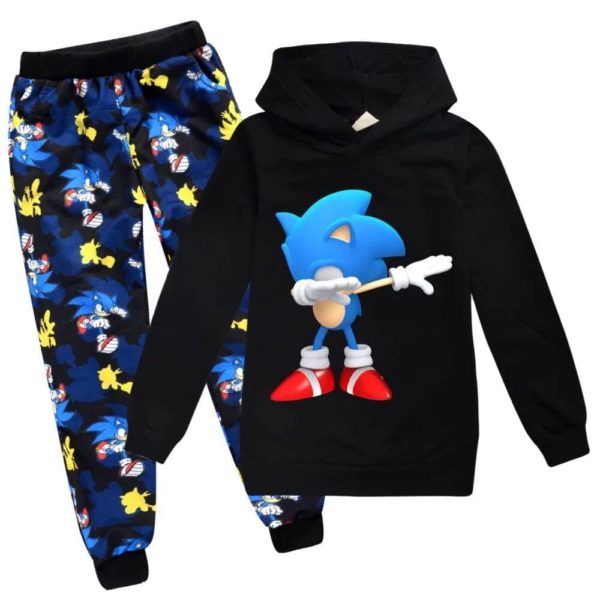 Detské pyžamo Sonic pre chlapcov aj dievčatá - Cerna, 170cm