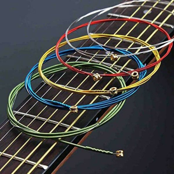 Sada 6 farebných gitarových strún