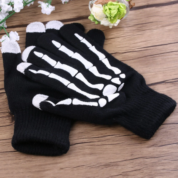 Pánske zimné rukavice s kosťami