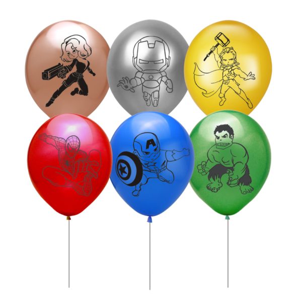 Sada balónikov s kreslenými Marvel postavičkami (10 ks)