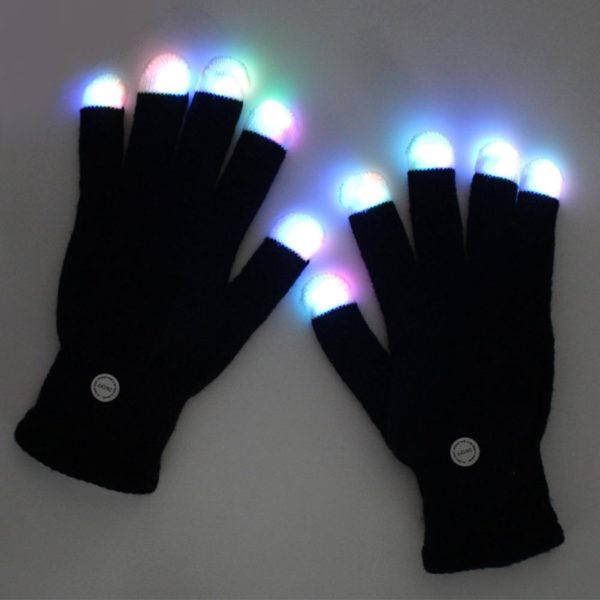 Unisex zimné rukavice s LED špičkami