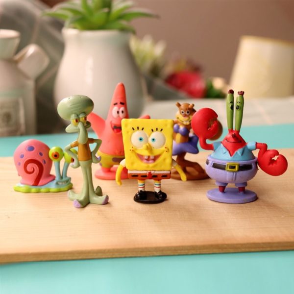 Figúrky Spongebob v nohaviciach - 6 ks (1)