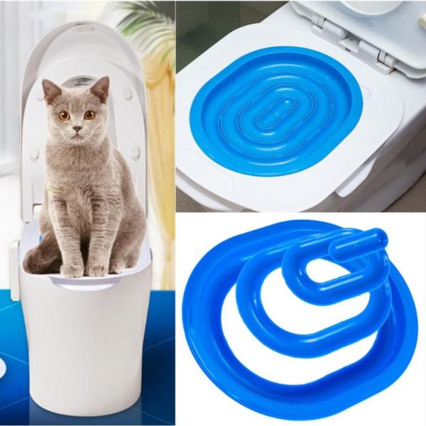 Praktická podložka na WC pre mačičky (Modrá)